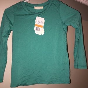 A blue long sleeve shirt